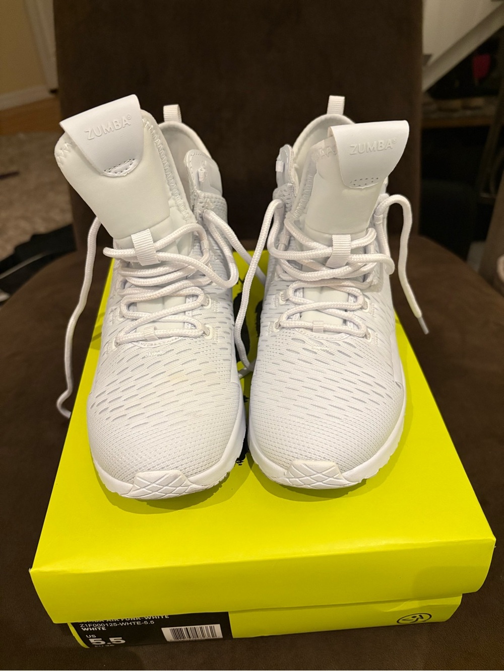 Zumba Fitness White Sneakers with Breathable Mesh